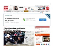 Bild zum Artikel: Flüchtlinge bewusst in den Todesfluss geschickt!