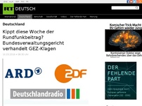 Bild zum Artikel: Kippt diese Woche der Rundfunkbeitrag? Bundesverwaltungsgericht verhandelt GEZ-Klagen