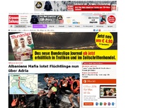 Bild zum Artikel: Albaniens Mafia lotst Flüchtlinge nun über Adria