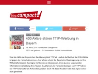 Bild zum Artikel: 400 Aktive stören TTIP-Werbung in Bayern