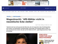 Bild zum Artikel: Wagenknecht: 'AfD-Wähler nicht in rassistische Ecke stellen'
