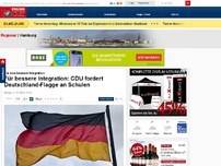 Bild zum Artikel: Für eine bessere Integration - Für bessere Integration: CDU fordert Deutschland-Flagge an Schulen