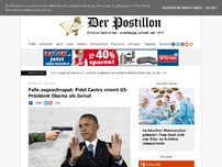 Bild zum Artikel: Falle zugeschnappt: Fidel Castro nimmt Obama als Geisel