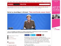 Bild zum Artikel: Merkel zu Anschlägen in Brüssel: 'Täter sind Feinde unserer Werte'