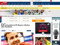 Bild zum Artikel: Erste Gespräche mit Bayern München - Bericht: Borussia Dortmund will Mario Götze zurückholen