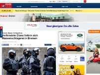 Bild zum Artikel: Pistolen, Messer, Schlagstöcke - Verfeindete Clans liefern sich Massenschlägerei in Bremen