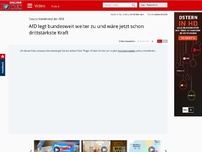 Bild zum Artikel: Deutschlandtrend der ARD - AfD legt bundesweit weiter zu und wäre jetzt schon drittstärkste Kraft