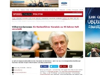 Bild zum Artikel: Völkermordprozess: Serbenführer Karadzic zu 40 Jahren Haft verurteilt