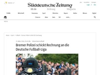 Bild zum Artikel: Bremer Polizei schickt Rechnung an die Deutsche Fußball-Liga