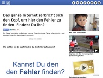 Bild zum Artikel: Das ganze Internet zerbricht sich den Kopf, um hier den Fehler zu finden. Findest Du ihn?