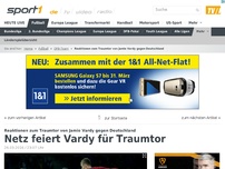 Bild zum Artikel: Halbgott Vardy nach Traumtor gefeiert