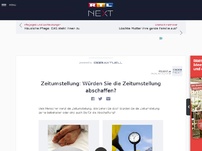 Bild zum Artikel: Zeitumstellung: Würden Sie die Zeitumstellung abschaffen?