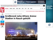 Bild zum Artikel: Großbrand! Allianz Arena in Rauch gehüllt