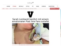 Bild zum Artikel: Sarah Lombardi berührt mit einem emotionalen Post ihre Fans zutiefst