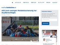 Bild zum Artikel: 400 Euro weniger Mindestsicherung für Asylberechtigte