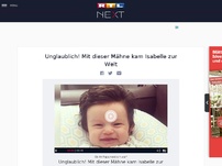 Bild zum Artikel: Unglaublich! Mit dieser Mähne kam Isabelle zur Welt