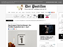 Bild zum Artikel: Signal gegen Falschmeldungen: Der Postillon boykottiert den 1. April