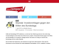 Bild zum Artikel: Skandal: Investorenklagen gegen den Willen des Bundestags
