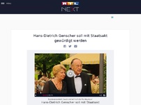 Bild zum Artikel: Hans-Dietrich Genscher soll mit Staatsakt gewürdigt werden