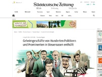 Bild zum Artikel: Geheimgeschäfte von Hunderten Politikern und Prominenten in Steueroasen enthüllt