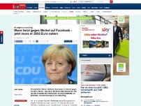 Bild zum Artikel: Er zeigte sich einsichtig - Mann hetzt gegen Merkel auf Facebook - jetzt muss er 2000 Euro zahlen