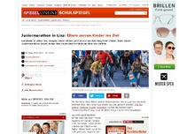 Bild zum Artikel: Juniormarathon in Linz: Eltern zerren Kinder ins Ziel