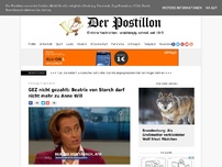 Bild zum Artikel: Rundfunkgebühr nicht gezahlt: Beatrix von Storch darf nicht mehr zu Anne Will