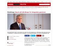 Bild zum Artikel: Flüchtlinge: Gauck will alle Bürger für Integration gewinnen