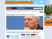 Bild zum Artikel: Panama Papers: Schäuble ließ Informanten abblitzen