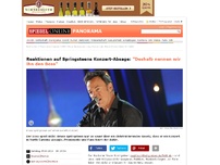 Bild zum Artikel: Reaktionen auf Springsteens Konzert-Absage: 'Deshalb nennen wir ihn den Boss'