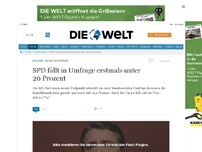Bild zum Artikel: Sonntagsfrage: SPD fällt in Umfrage erstmals unter 20 Prozent
