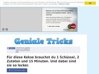 Bild zum Artikel: Für diese Kekse brauchst du 1 Schüssel, 2 Zutaten und 15 Minuten. Und dabei sind sie so lecker.