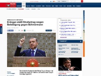 Bild zum Artikel: Staatsanwaltschaft teilt mit - Erdogan stellt Strafantrag wegen Beleidigung gegen Böhmermann