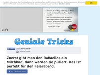 Bild zum Artikel: Zuerst gibt man den Raffaellos ein Milchbad, dann werden sie püriert. Das ist perfekt für den...