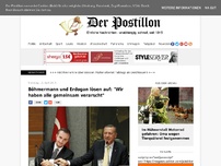 Bild zum Artikel: Böhmermann und Erdogan lösen auf: 'Wir haben alle gemeinsam verarscht'