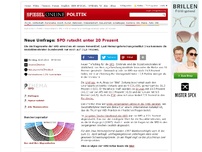 Bild zum Artikel: Neue Umfrage: SPD rutscht unter 20 Prozent