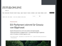 Bild zum Artikel: Pflanzenschutzmittel: EU-Parlament stimmt für Einsatz von Glyphosat