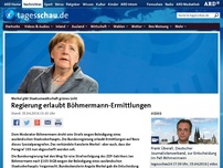 Bild zum Artikel: Bundesregierung erlaubt Ermittlungen gegen Böhmermann