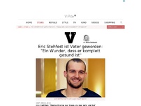 Bild zum Artikel: Eric Stehfest ist Vater geworden: 'Ein Wunder, dass er komplett gesund ist'