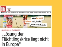 Bild zum Artikel: Helmut Kohl - „Lösung der Flüchtlingskrise liegt nicht in Europa“