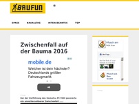 Bild zum Artikel: Zwischenfall auf der Bauma 2016