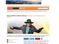 Bild zum Artikel: Nach Ausfall von Brian Johnson: Axl Rose wird Leadsänger bei AC/DC