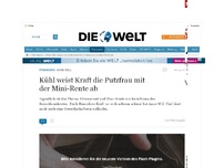 Bild zum Artikel: Anne Will: Kühl weist Kraft die Putzfrau mit der Mini-Rente ab