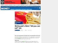 Bild zum Artikel: McDonald’s führt 'All you can eat' ein