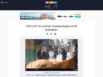 Bild zum Artikel: CDU will Terroristen Staatsbürgerschaft entziehen