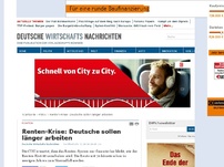 Bild zum Artikel: Renten-Krise: Deutsche sollen länger arbeiten