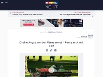 Bild zum Artikel: Große Angst vor der Altersarmut - Rente erst mit 70?