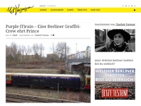 Bild zum Artikel: Purple (T)rain – Eine Berliner Graffiti-Crew ehrt Prince