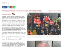 Bild zum Artikel: Tragisch: Dynamo-Fan nach Herzstillstand gestorben