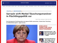 Bild zum Artikel: Sarrazin wirft Merkel Täuschungsmanöver in Flüchtlingspolitik vor